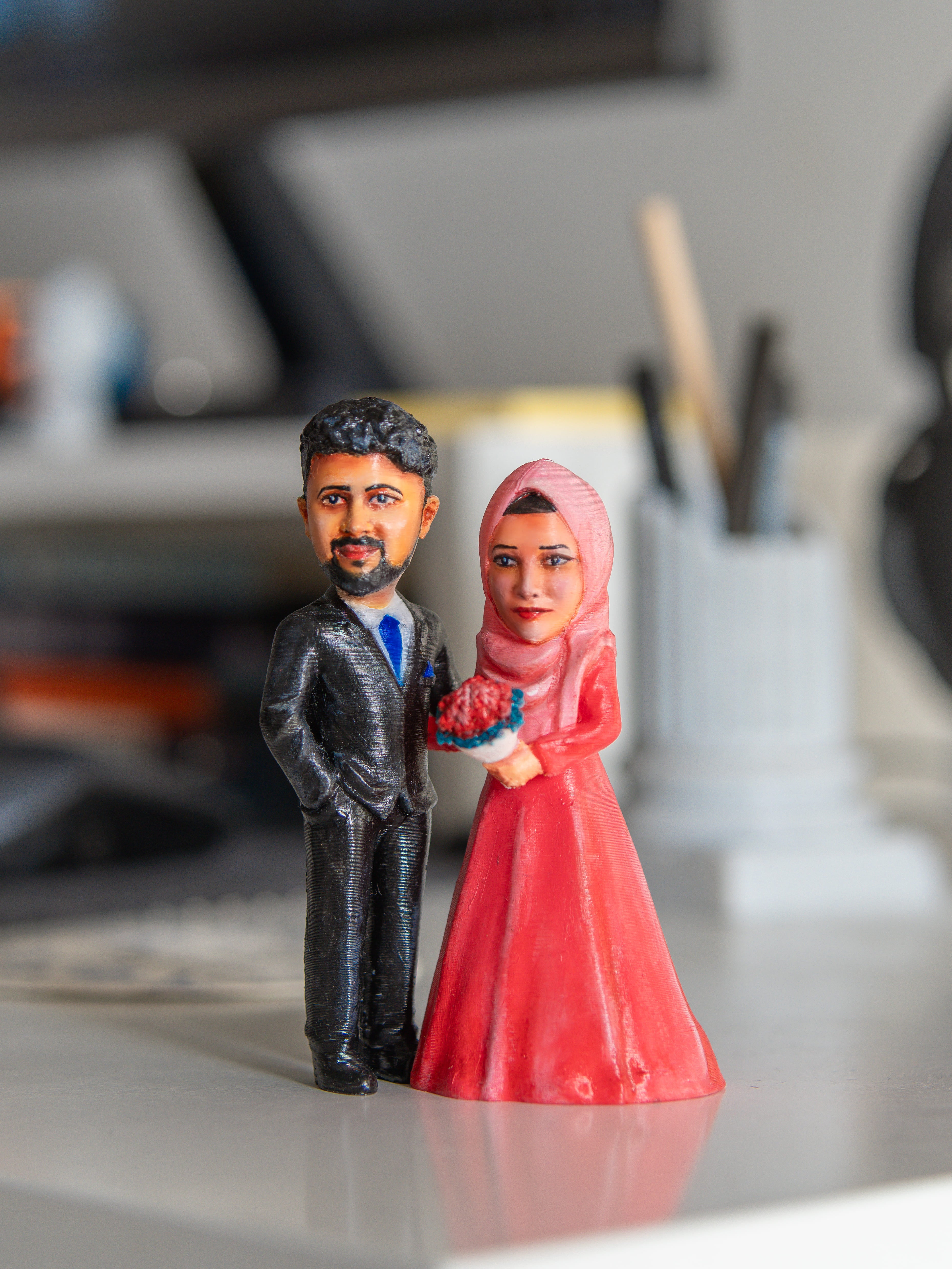 Custom 3D Miniature Figurine - Couple